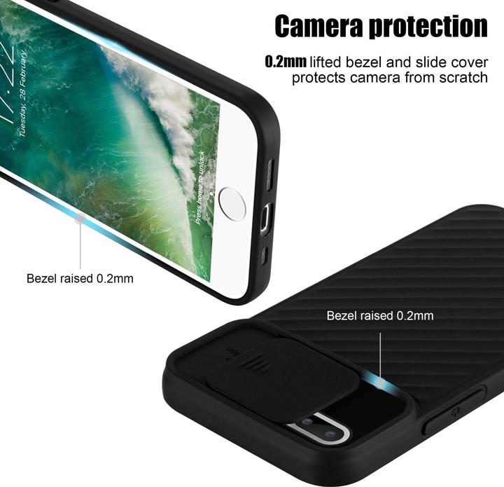 Immagine prodotto Cadorabo Cover in TPU con protezione della fotocamera (Apple iPhone 7 Plus, Apple iPhone 7s Plus)