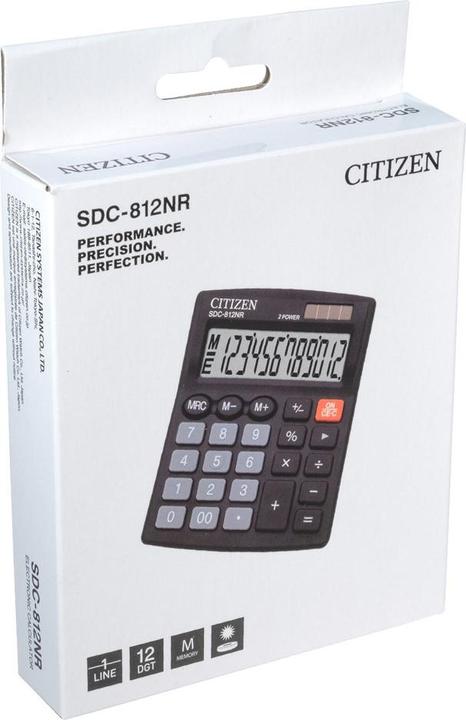 Produktbild Citizen Calculator SDC 812NR (Solarzellen, Batterien)