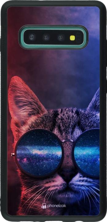 Immagine prodotto PhoneLook Coprire gli occhiali da gatto in silicone nero rosso blu (Samsung Galaxy S10+)