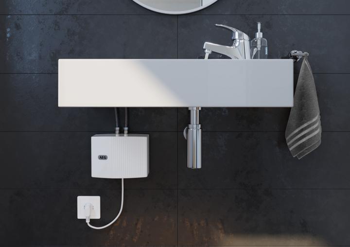 Actual product image AEG Haustechnik Small instantaneous water heater MTH 350 for hand basin only, 3.5 kW, with plug, unpressurised, VDE