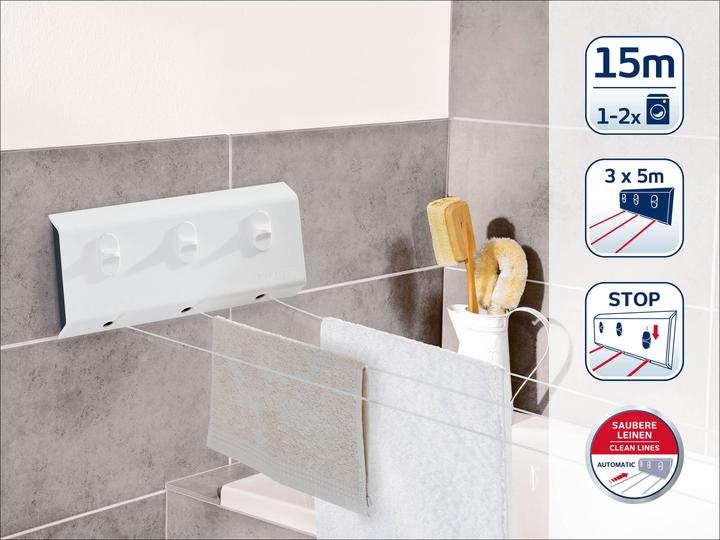 Actual product image Leifheit Rollfix 150 Triple Longline wall dryer (15 m)