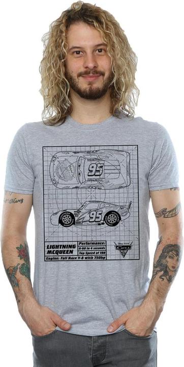 Immagine prodotto Cars Maglietta Saetta Mcqueen Planimetria Uomo (L)