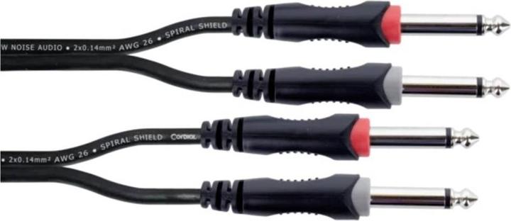 Cordial 14845 Klinke Audio Anschlusskabel (2x Klinkenstecker 6.3 mm (mono) - 2x (3 m, jack 6.3mm)