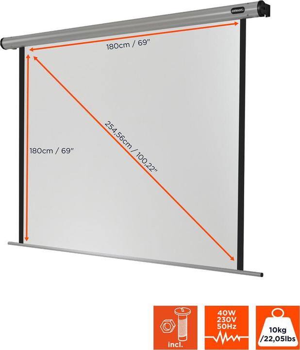 Actual product image Celexon Motor, Home Cinema, Screen, 1:1 (100.39", 1:1)
