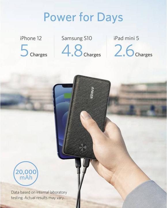 Immagine prodotto Anker PowerCore III Sense 20K (20000 mAh, 20 W, 74 Wh)
