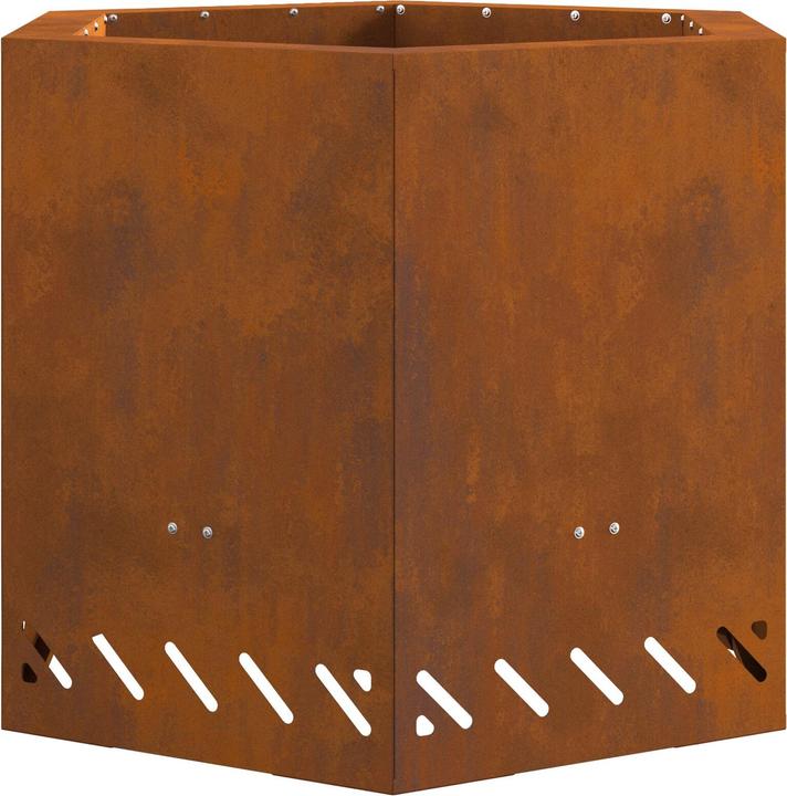 Produktbild VidaXL Raucharmer Feuerstelle Sechseckig 58x58x51 cm Wetterfestes Stahl (58 cm)