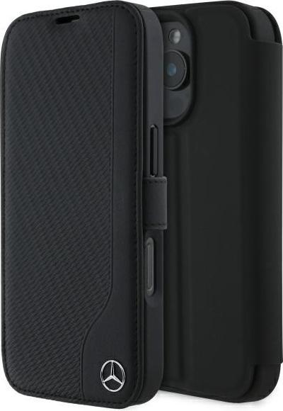 Produktbild Mercedes MEBKP16X23RBGVK iPhone 16 Pro Max 6.9" czarny/black Leather Wood Imitation (Apple iPhone 16 Pro Max)