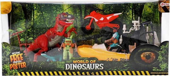 Produktbild Toi-Toys World of Dinosaurs Spielset - Boot und Motorrad mit Dino