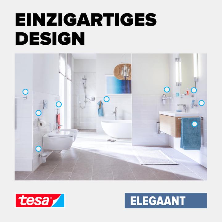 Produktbild tesa ELEGAANT Handtuchhaken inkl. Klebelösung ohne Bohren
