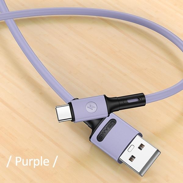 Produktbild Usams Kabel U52 USB-C 2A Fast Charge 1m purpurowy/purple SJ436USB04 (US-SJ436) (1 m, USB 3.2 Gen 1)