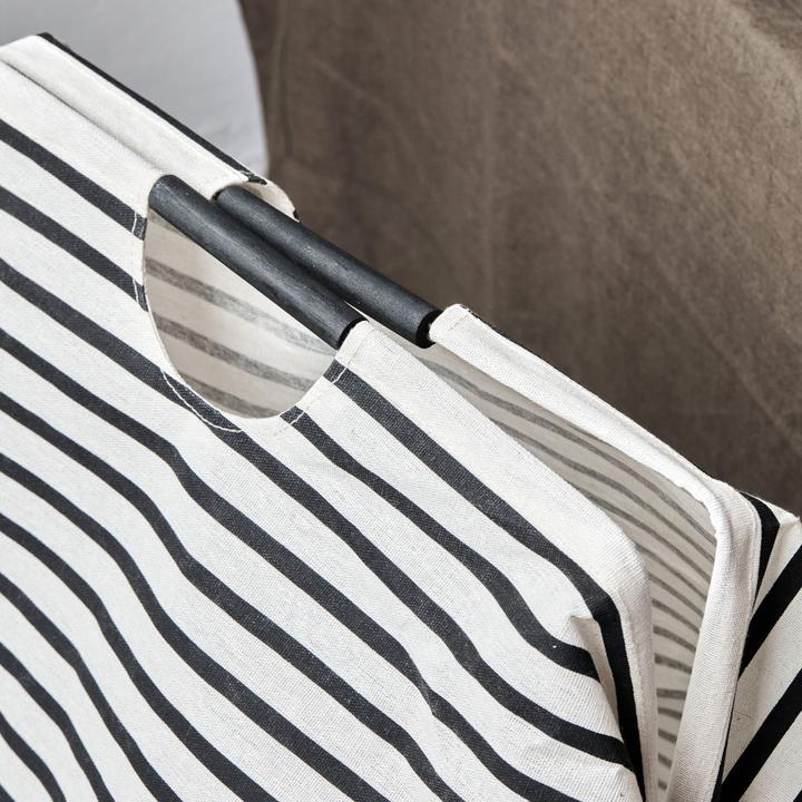 Image du produit House Doctor Sac à linge, HDstripes, noir/blanc