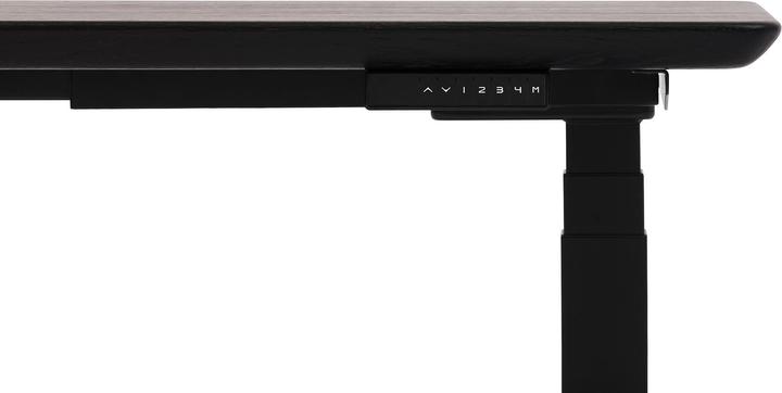 Actual product image Oakywood Standing Desk wooden table with height adjustment - Solid wood - Black / 120x60 / Black - (120 x 60 cm)