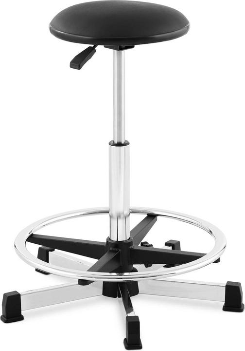 Produktbild Fromm & Starck Kosmetikhocker Arbeitsstuhl mit Rollen 120 kg schwarz Fussring höhenverstellbar