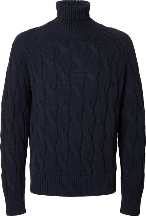 Selected Homme Slhcallo Ls Knit Relaxed Cable Roll Neck