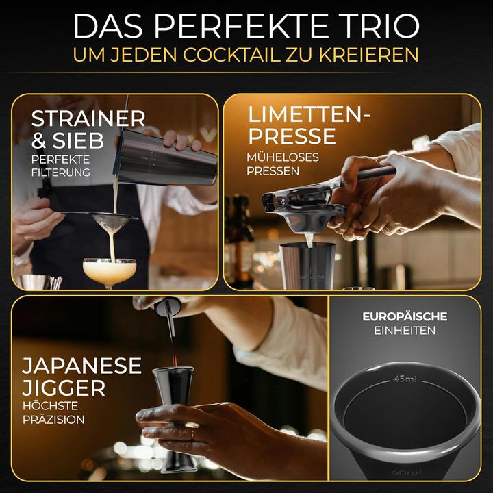 Immagine prodotto Empation Cocktail-Shaker-Set mit Bar Zubehör (Testsieger) (Set da cocktail)