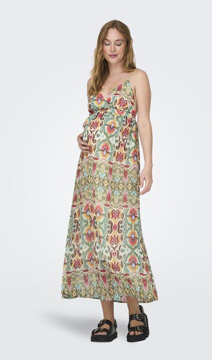 Image du produit Only Maternity Coupe normale Col en V Maternité Bretelles réglables Robe midi (M)