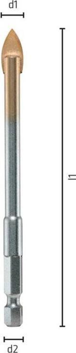 Actual product image Alpen Set with 3 pieces. Glass drill with ATM-3 professional glass widia plate (6 mm, 5 mm, 8 mm)