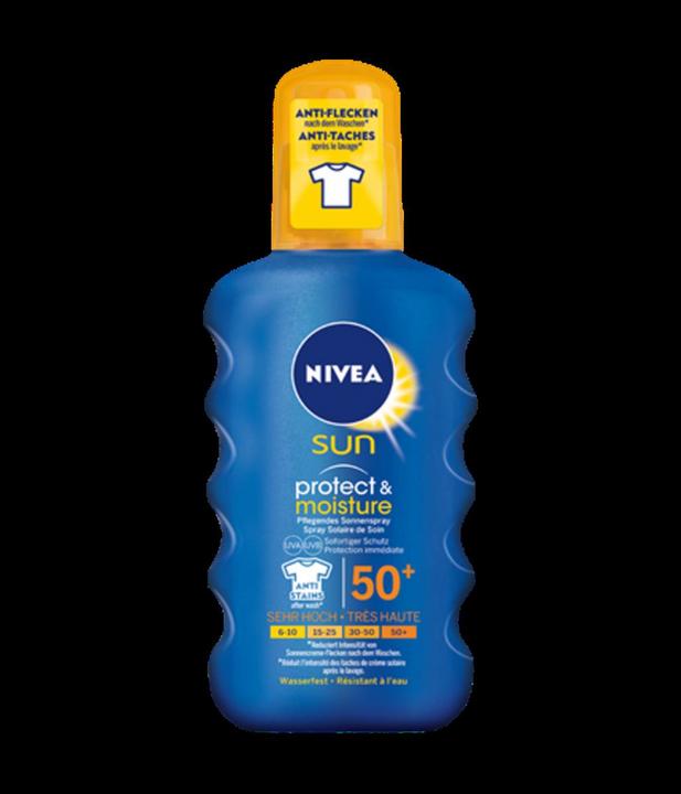 Productafbeelding NIVEA Zonnebrandspray Bescherming & Verzorging SPF 50+, 200 ml (Zonnebrandspray, SPF 50+, 200 ml, 246 g)