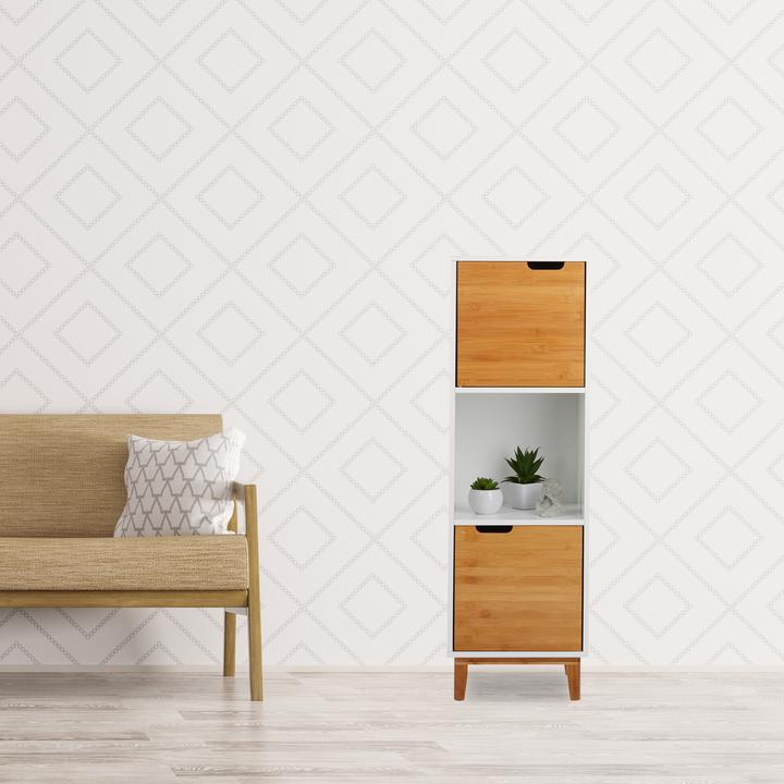 Actual product image Relaxdays Free Standing Shelf (32 x 30 x 101 cm)