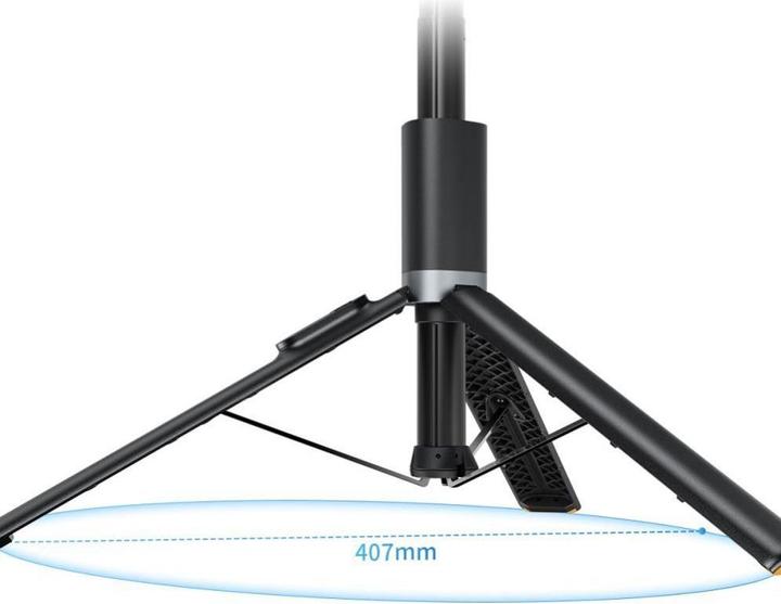 Actual product image Tech-Protect L08S Bluetooth selfie stick with remote control, tripod up to 141cm - black