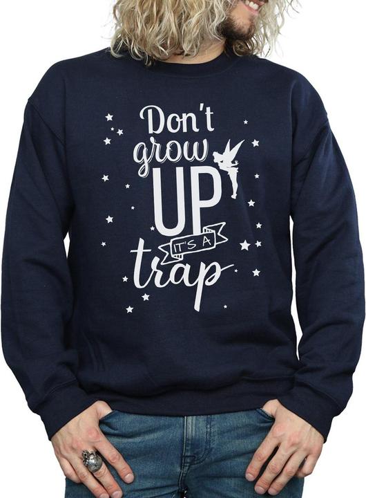 Actual product image Disney Mens Tinker Bell Don't Grow Up Sweatshirt (S)