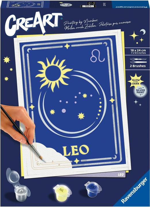 Actual product image Ravensburger CreArt - Painting by numbers 23743 - Zodiac Sign: Leo, zodiac sign Leo - from 14 yrs