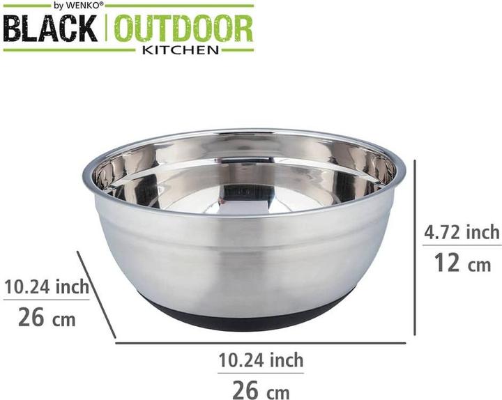 Produktbild Wenko Schüssel 1700 ml, 1 Stück, Edelstahl (20 cm, 1.70 l, 1 x)