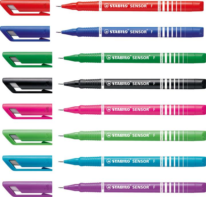 Image du produit STABILO SENSOR F Finliner avec taille-crayon à ressort (Purple, 1 x)