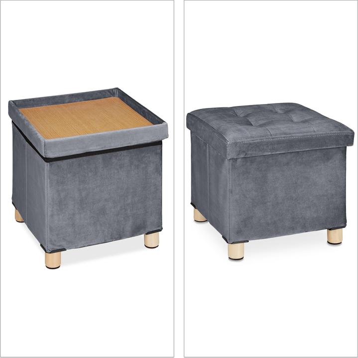 Actual product image Relaxdays Velvet stool