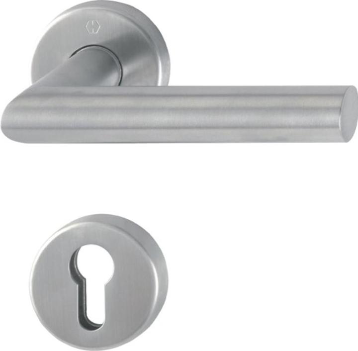 Hoppe Rosette set Amsterdam E1400/42H/42HKVS stainless steel F69 round cylinder DIN left / right D/D (Door set)