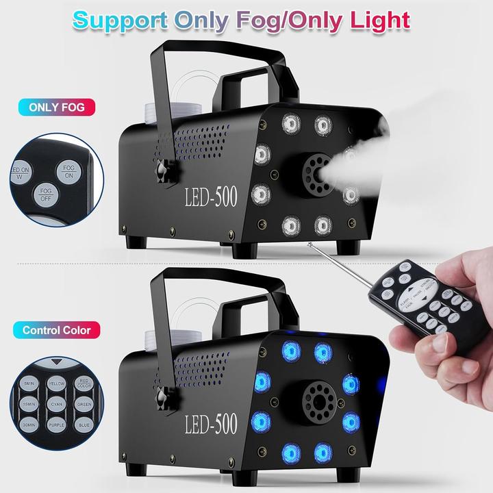 Actual product image Motorenbau Nebelmaschine mit LED & Fernbedienung