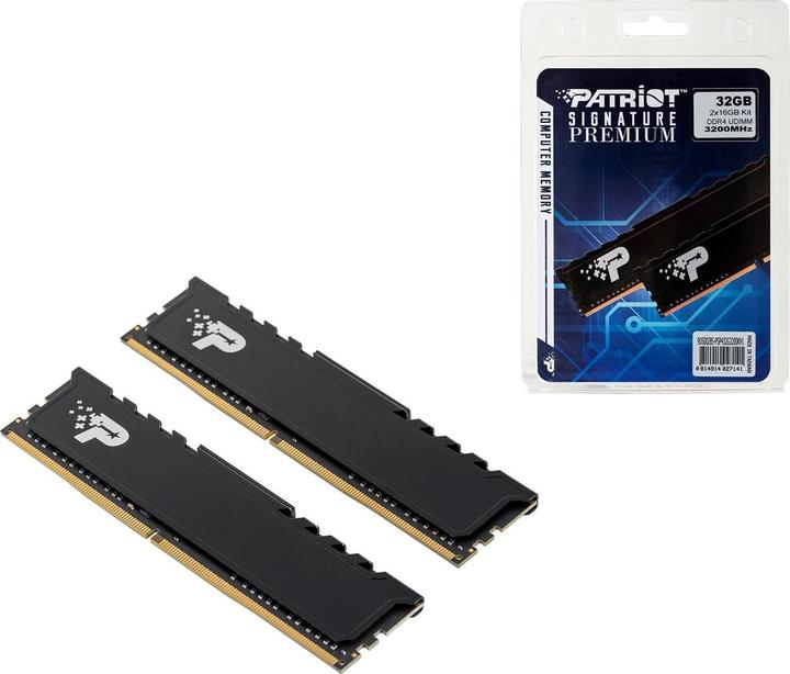 Produktbild Patriot Signature Premium PSP432G3200KH1 Speichermodul GB DDR4 (2 x 16GB, 3200 MHz, DDR4-RAM, DIMM)