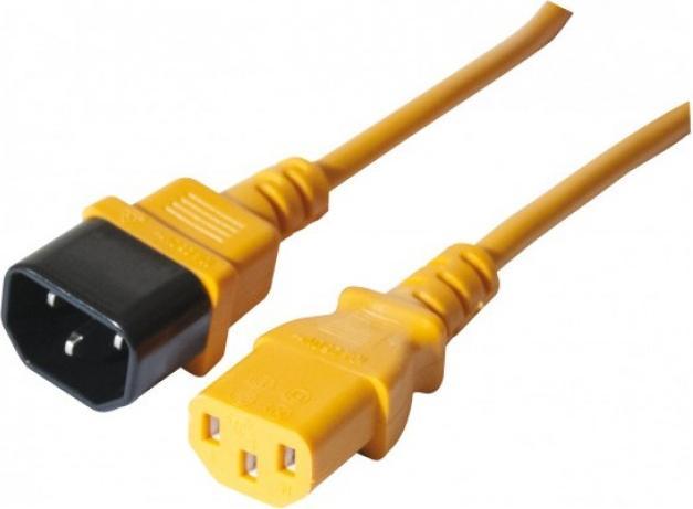 Exertis Connect IEC C13 extension cable, orange, 1.8m (1.80 m, C14, C13)