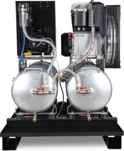 Produktbild Stürmer Stationärer Kolbenkompressor AIRPROFI DUO 853/2x100/10 K - mit 2x 100 Liter-Druckluftbehältern und K (10 Bar, 100 l)