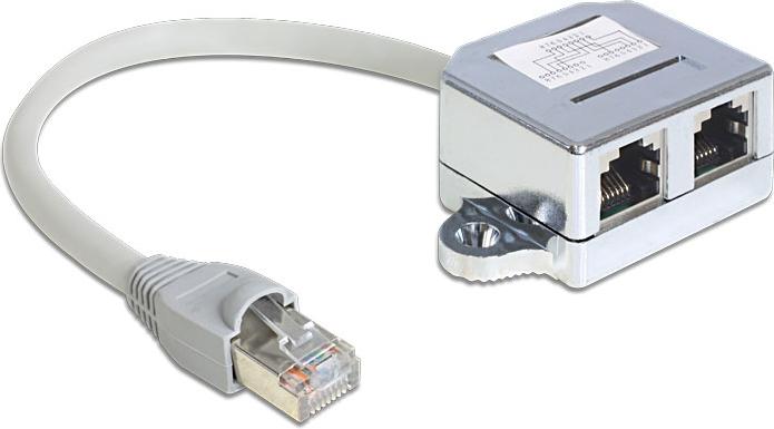 Delock Doubleur de connexion RJ45 (Accessoires pour câbles)