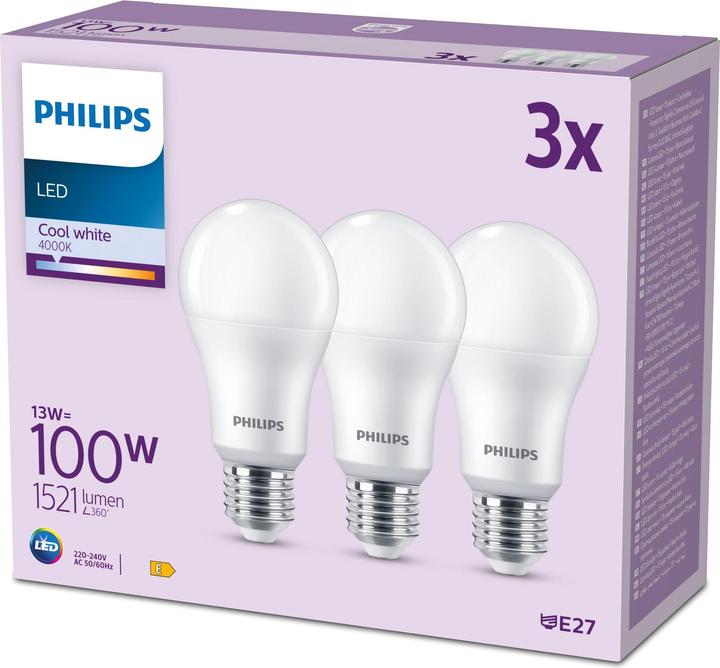 Immagine prodotto Philips Lampadine LED (E27, 13 W, 1521 lm, 3 x, E)