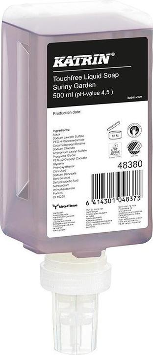 Immagine prodotto Katrin Saebe Flydende Sunny Garden Touchfree 500 ml, 12 fl x 500 ml/krt (Sapone liquido, 500 ml)