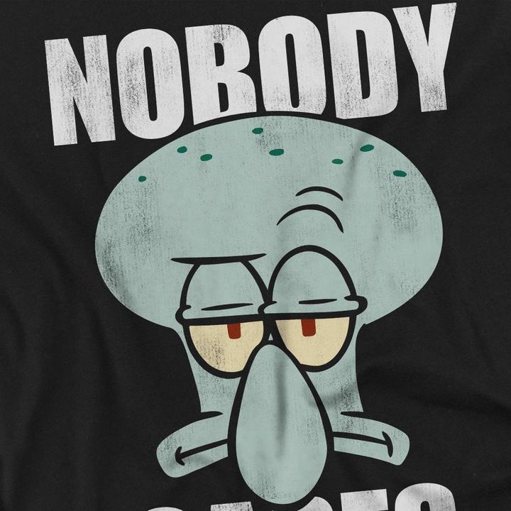 Actual product image Spongebob Squarepants Mens Nobody Cares Meme T-Shirt (XL)