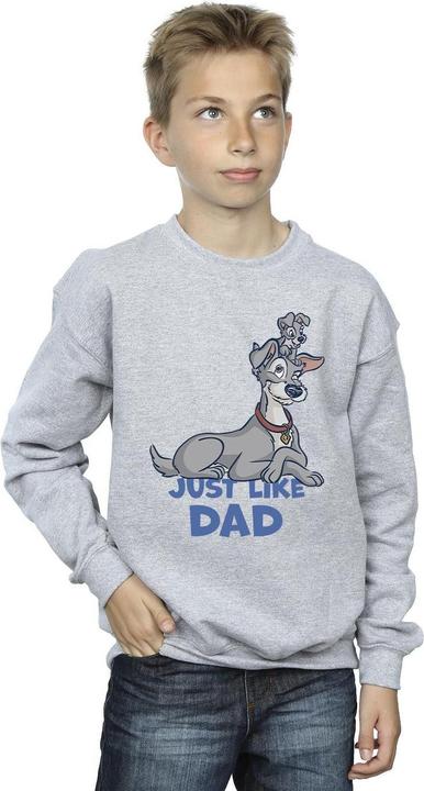 Actual product image Disney Boys Lady And The Tramp Just Like Dad Sweatshirt (140, 146)
