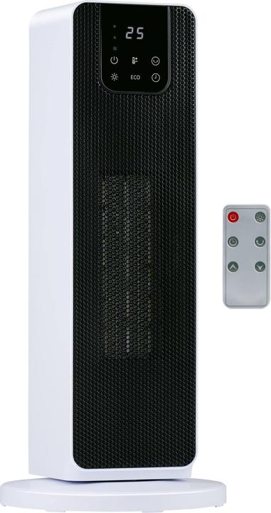 Productafbeelding alpina Turmheizlüfter PTC-2702L, 2000 W, mit Fernbedienung, schwarz-weiss (2000 W)
