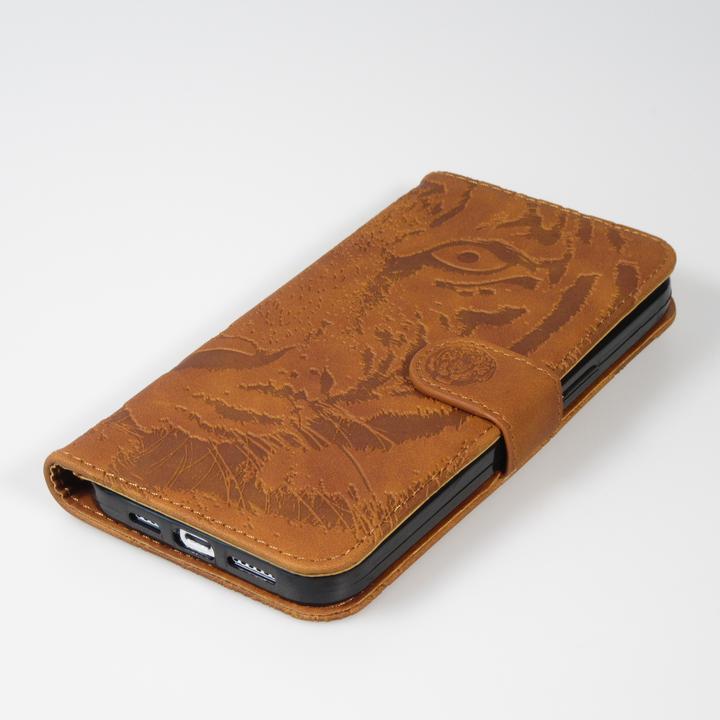 Image du produit PhoneLook Fourre Flip 3D en similicuir Oeil du tigre (Apple iPhone 14)