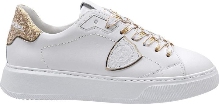 Image du produit Philippe Model temple leather sneakers color white/gold (41)