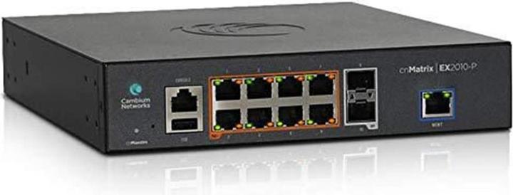 Cambium Networks cnMatrix EX2010-P Managed L2/L3 Gigabit Ethernet (10/100/1000) Power over Ethernet (PoE) 1U (10 Porti)