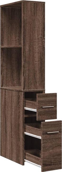 Image du produit VidaXL Armoire de salle de bain Hochschrank Nischenschrank Étroite Roulettes Chêne brun (22 x 41 x 135 cm)