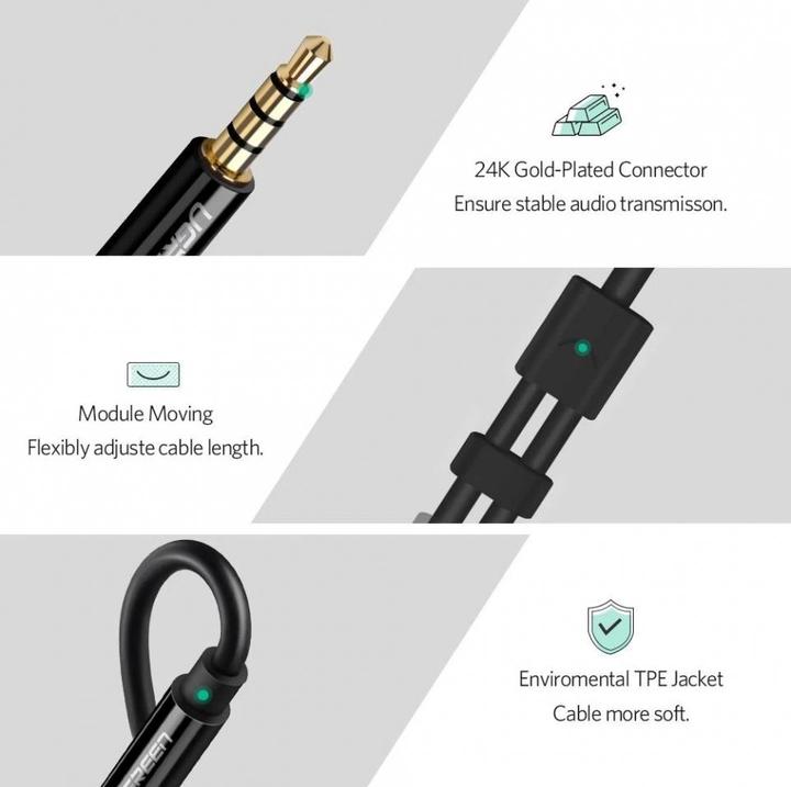 Immagine prodotto Ugreen Splitter per cuffie (0.15 m, Connettore da 3,5 mm (AUX))