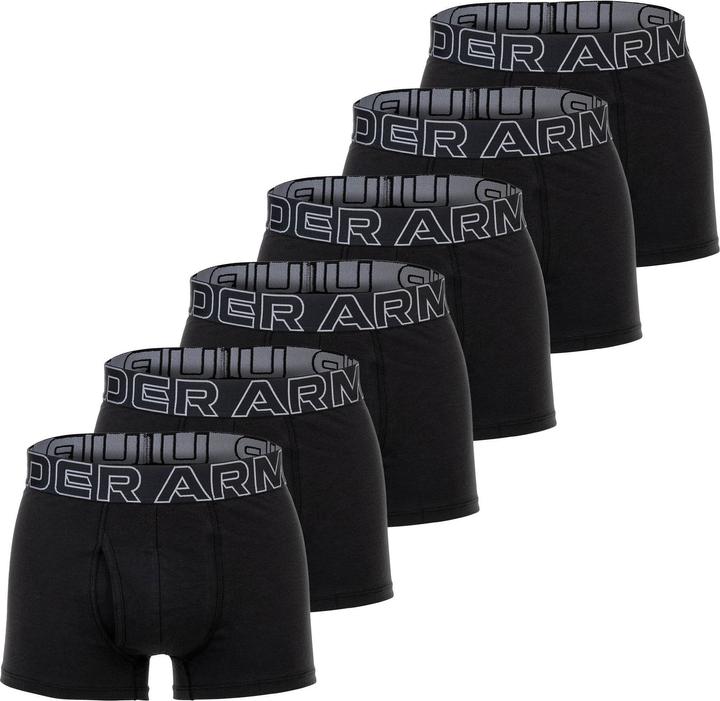 Under Armour Boxershort Sportlich Figurbetont UA PERFORMANCE COTTON - SOLID 3 IN 6PK