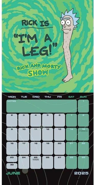 Immagine prodotto Rick And Morty Calendario murale carré 2025 (30 x 30 cm, Tedesco)
