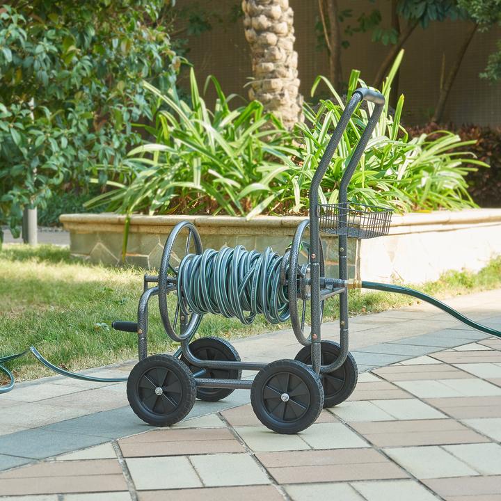 Produktbild Pro-Tec Schlauchwagen Gelibolu für 3/4 Zoll Schlauch max. 65 m Grau (1.50 m)