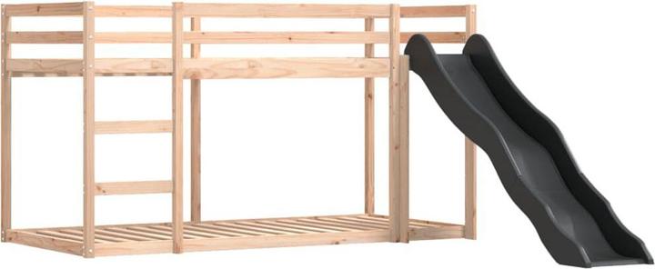 Immagine prodotto VidaXL Letto a castello con scivolo e tende (90 x 200 cm)