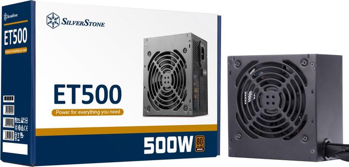 Actual product image Silverstone SST-ET500-B - Strider Essential Series, 500W 80 Plus Bronze ATX whisper-quiet PC power supply (500 W)
